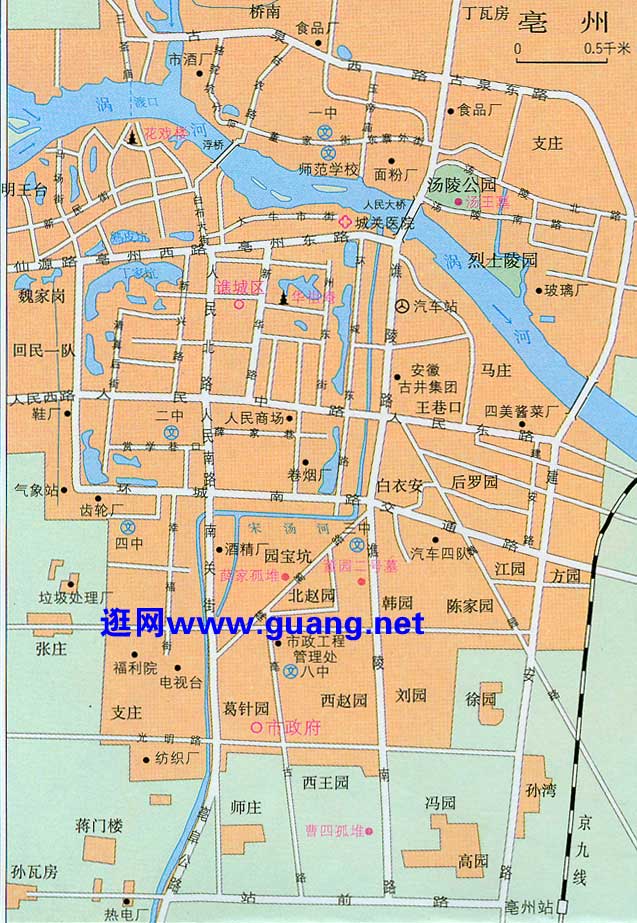 亳州市区地图