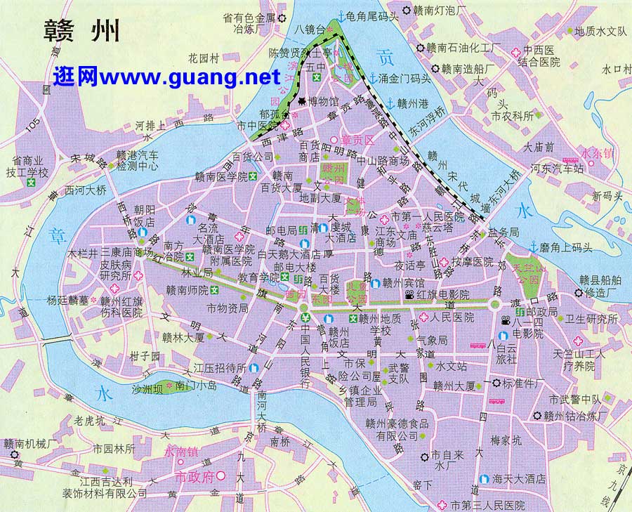 2015年版赣州市区地图