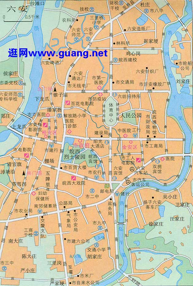 六安市区地图