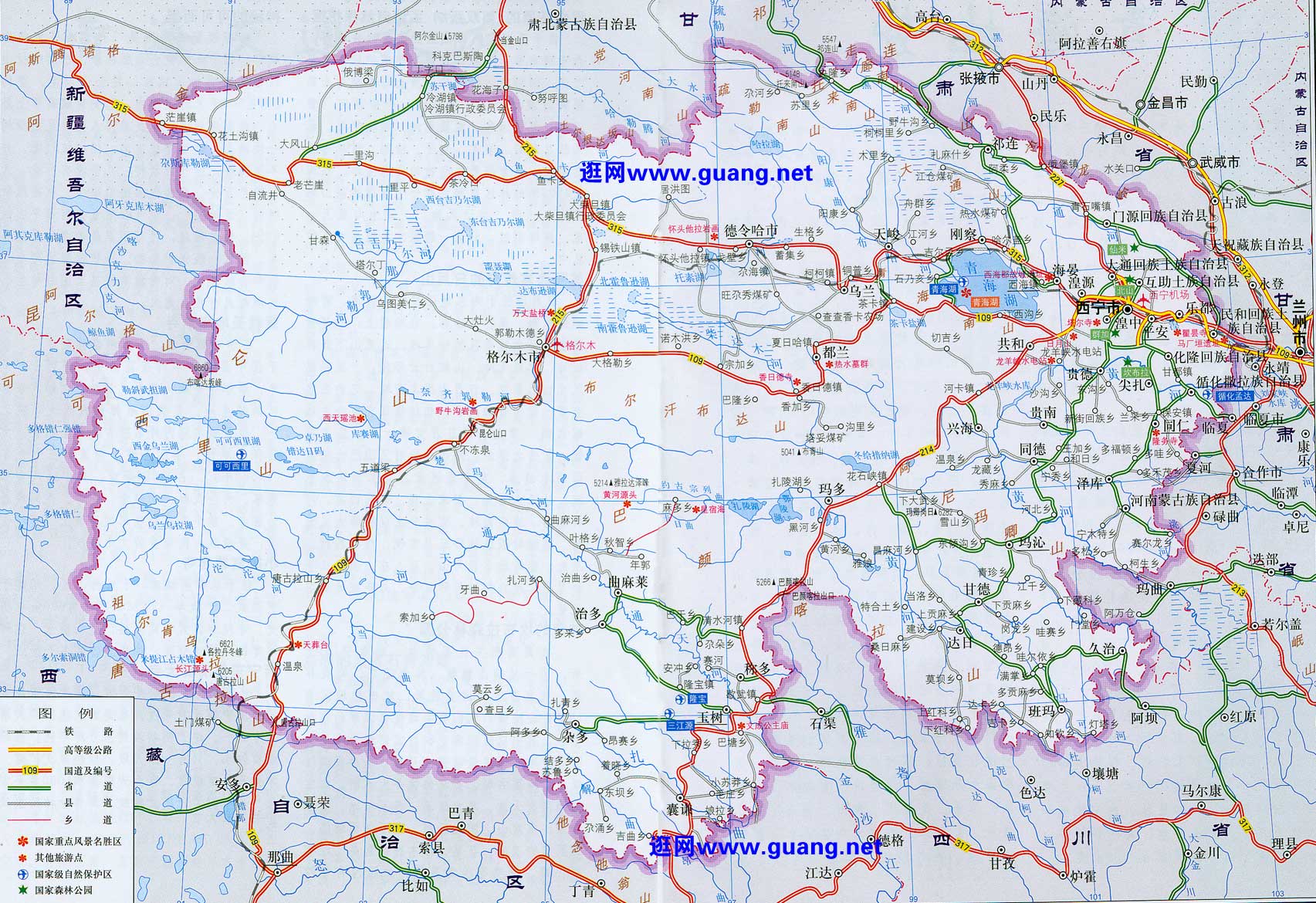 2015年版青海地图