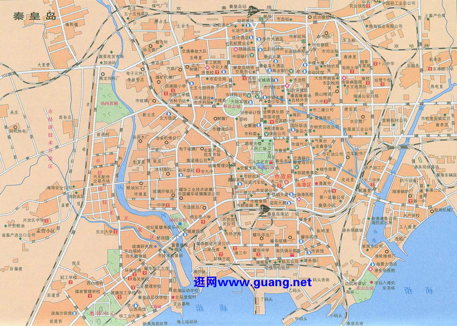 2015年版秦皇岛市区地图