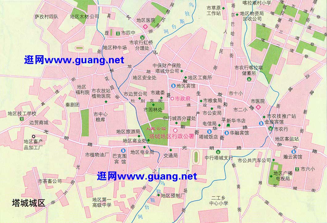 塔城市区地图