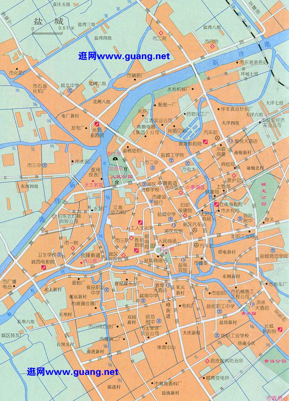 盐城市区地图