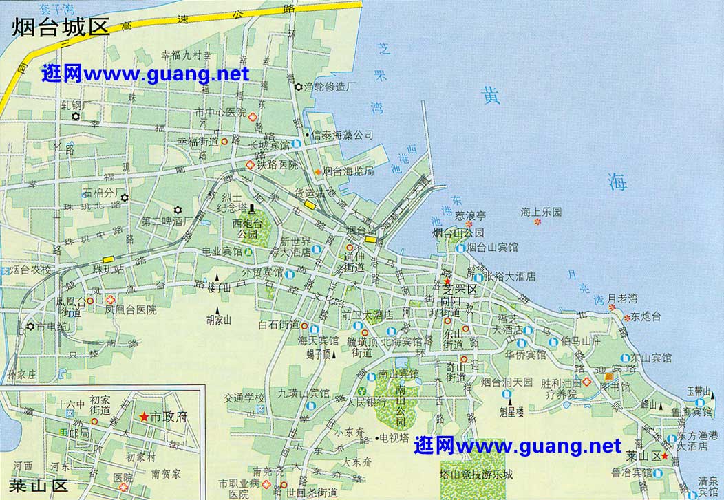 烟台市区地图