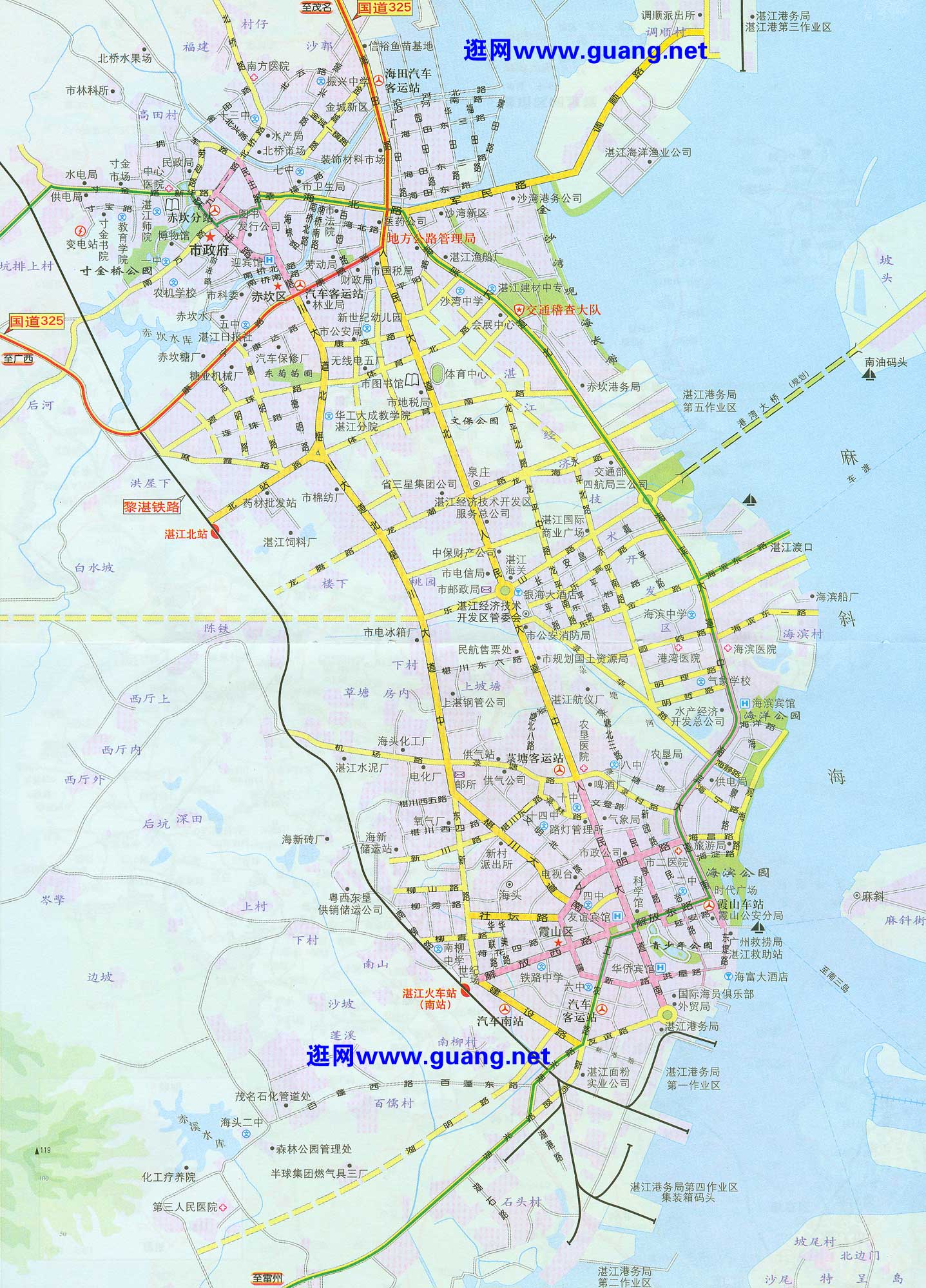 2015年版湛江市区地图