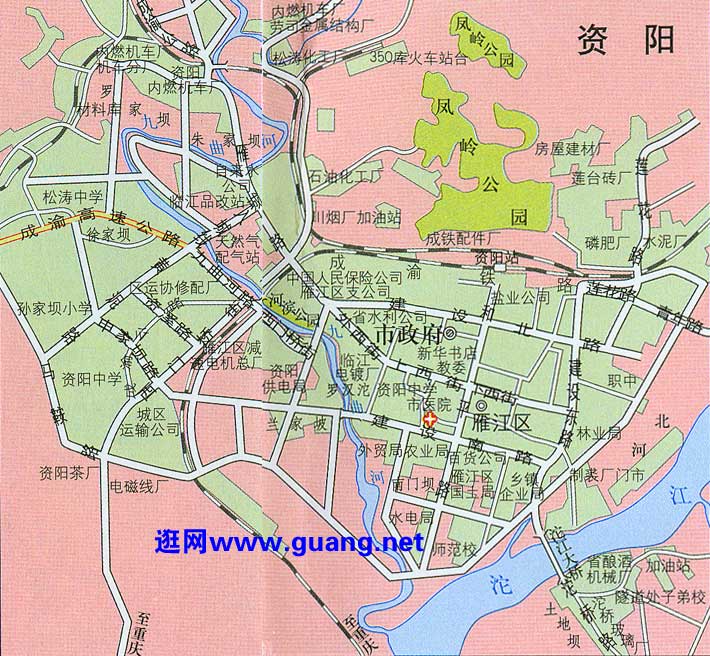 资阳市区地图